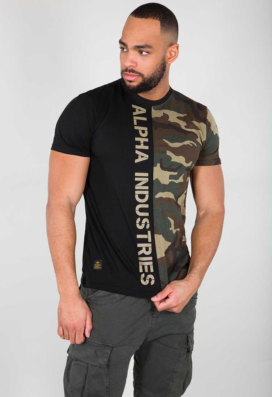 Alpha Industries T-Shirt Hommes Camo Half